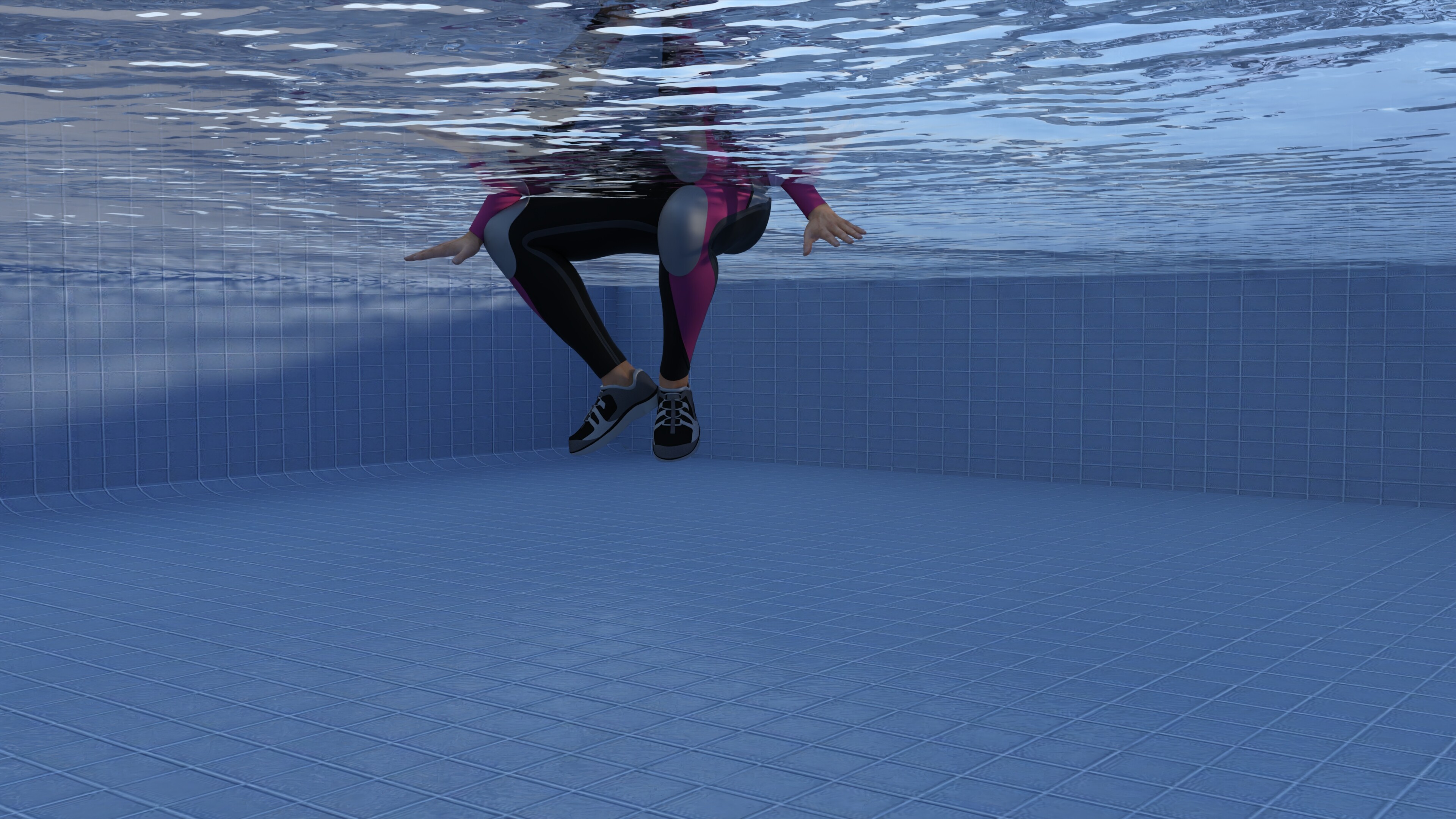Heel Click Exercise in the Pool